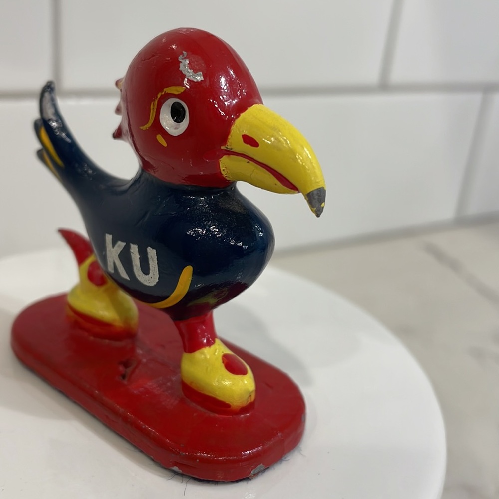 Vintage KU Jayhawks paperweight | 1960’s C. Downing Casting Co | Sedan Kansas - Picture 3 of 6